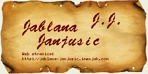Jablana Janjušić vizit kartica